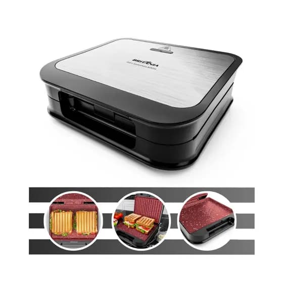 Grill e Sanduicheira 2 Em 1 Redstone Antiaderente Potência de 850w BGR35A Britânia