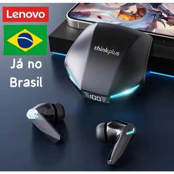 Fone Bluetooth 5.4 Gamer Lenovo XT53 Original Som Alto Grave Lançamento 2025 Bateria Forte Prova d'Água Headphones