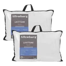 Kit 02 Travesseiro Altenburg 200 Fios Levitare Suporte Macio Cor Branco