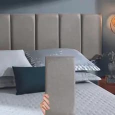 Cabeceira Suspensa Casal Modular Corino Padrão Cama Box Modulos 150x60x05 Estofada