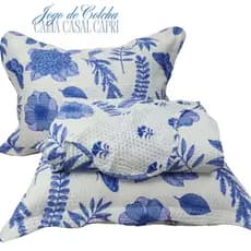 Cobre Leito Colcha Capri Casal 3 Peças Elegância e Conforto