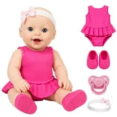 Boneca Vestido com Acessórios Infantil Pequena Reborn