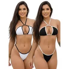 Biquini Fita Bronze Marquinha Cortininha Fio Dental