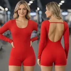 Macaquinho Feminino Manga Longa Canaledo Academia Fitness