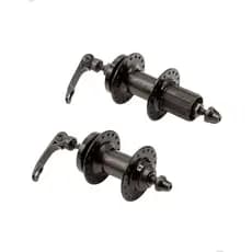 Par Cubo GTA Bicicleta Dianteiro/Traseiro Alumínio 32 Furos Rolamentado Preto Freio Disco k7 8 a 12v