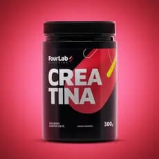 Creatina Monohidratada 100% FourLab 300g Mais Força, Massa Muscular e Performance Bike e Corrida