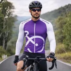 Camisa de Ciclismo com Bolsos Proteam Manga Longa UV50 Race Fit Alta Performance Profissional