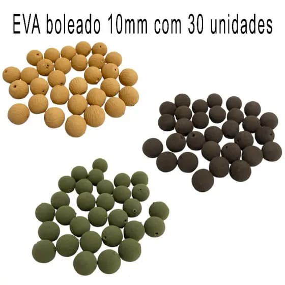 EVA Boleado 10mm Kit com 30 Unidades – EVA para Pesca de Tamba, Tambacu, Anteninha e Superfície