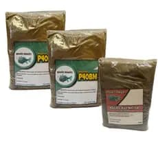 Massa para Pesca P40 Banana com Mel Moiô Pegô + Ração Moída 500g Tilápia, Tambaqui, Pacu, Carpas. Kit massa para pesca