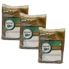 Kit 3 Massas Prontas Pesca Sabor Maracujá doce 500g Moiô Pegô Tilápia Pacu Carpa