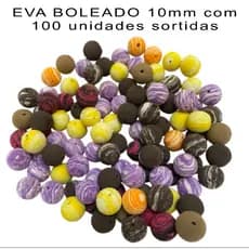 EVA Boleado 10mm Kit 100 Unidades Sortidas – EVA para Pesca, Anteninha, Tamba, Tambacu e Superfície