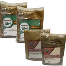 Massa para Pesca Maracujá doce Moiô Pegô + Ração Moída 500g Tilápia, Tambaqui, Pacu, Carpas. Kit massa para pesca