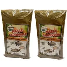 Kit 2 Massas Carnívoras  Para Pesqueiro e Rio – Isca Forte Para Peixes Carnívoros 800g | Moiô Pegô