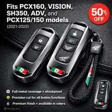 (FT) Capa De Chave Remota De Carro Em Liga De Zinco Para Honda PCX160 VISION SH350 160 PCX 125 Switch 150 ADV 350 2021 2