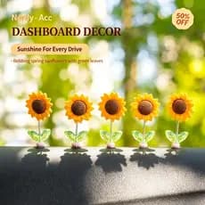 Ornamento De Girassol Mini Painel Do Carro Conjunto Realista Primavera-Carregado Decoração Para Fácil Instalação Bonito