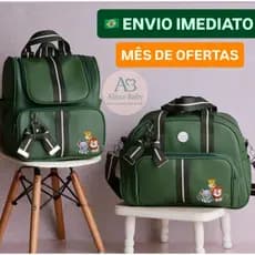 Kit bolsa maternidade 2 peças com mochila versátil para bebe, kit mala de luxo com alta elegância