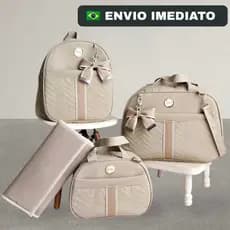 bolsa maternidade com 4 peças para bebê menino e menina, mala maternidade com alta elegância