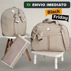 kit Bolsa Maternidade menino mala grande com 3 Peças laço e Fitas de luxo para bebe, Envio imediato