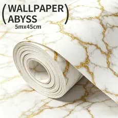Papel Adesivo Mármore Dourado e Branco para Decoração de Ambiente
