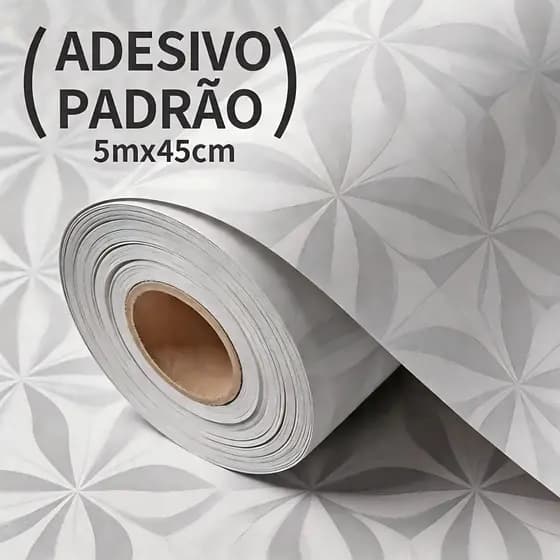 Kit 1/2/3 Peças Papel Adesivo Geométrico 5m Total 10m Autocolante Fácil Aplicar Decoração Sala Quarto