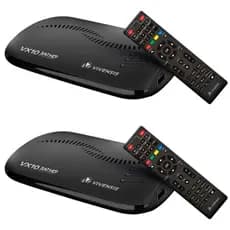 kit com 2 Receptor Vivensis VX10 Sat HD Regional Nova Parabólica