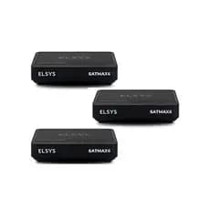 Kit com 3 Receptor Digital Elsys Satmax 6