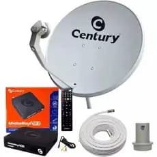 Kit Nova Antena Parabólica Digital Banda KU com Midiabox SE-2 Century