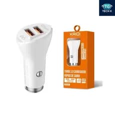 Carregador Veicular Turbo 2 Saídas USB 36W - Kaidi KD-302 Qc 3.0 Carregamento Rápido