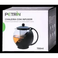 Chaleira Vidro Capacidade 750ml Infusor Inox Filtro Funcionalidade Cozinha