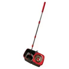Mop Giratorio Limpeza Facil Balde Duplo Centrifuga 360 Grau Aco Inox