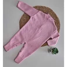 Macacão Tricot Coração para Bebê Recém Nascido Saída Maternidade Menina Menino Tricô Manga Longa