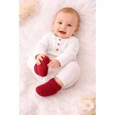 Sapatinho de Tricô para Bebê Recém Nascido Botinha Tricot para Bebês Menino Menina Saída Maternidade