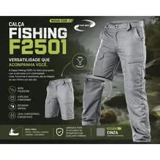 Calça Tática Vira Bermuda Pesca Caça Camping Unissex Fox Boy