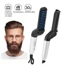 Escova Barba Chapinha Modelador Pente Portatil Para Cabelo Masculino Pente Eletrico Alisadora