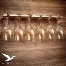 Suporte para Taças GRANDES Inox 6 Lugares Vinho Champanhe Cerveja – Fácil Instalação TAÇA GRANDE MEDIA E PEQUENA