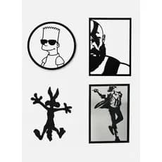 Quadro Decorativo Automotivo | Moldura Preta Estilo Moderno Simpsons Quarto Masculino