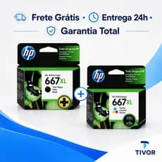 Kit Cartucho 667xl Preto+Colorido  Original E Lacrado Compatível Para Impressoras Deskjet Ink Advantage 2376 2774𝟮𝟴𝟳𝟰