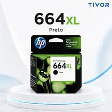 Cartucho de Tinta BK Impressora 664 XL Preto F6v31ab Original Lacrado