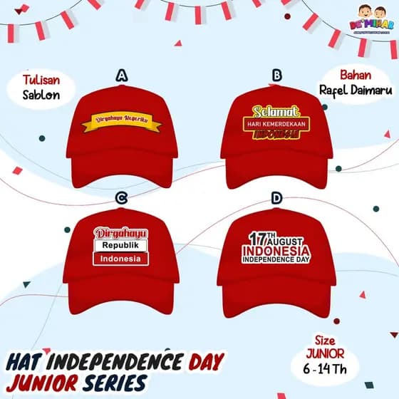HAH Independência Dia Júnior Série Meninos E Meninas Chapéu De Todos Os Tamanhos