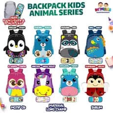 Bolsa Escolar KINDERGARTEN KIDS ANIMAL SERIES 3D DEMIHAR Mochila Estojo De Lápis Gratuito E Capa De Chuva