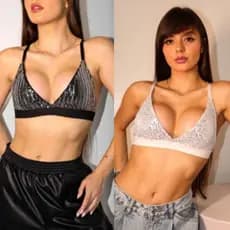 Top Feminino Paetê Alcinha Com Lantejoula Brilho Tendência Metalizado Brilhante Envio Imediato