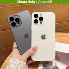 Capa De Vidro AG Fosco Para iPhone  15 / 14 / 13 / 12 Pro Max Com Magsafe  Proteção Total Da Lente