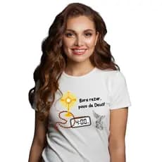 Camiseta Feminina | Blusa Religiosa Católicas Feminina | Camiseta  Frei Gilson | Camiseta Personalizada Cristã