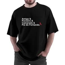 Camiseta Pai Personalizada | Camiseta Amigo Parceiro Camarada Pai | Presente Dia dos Pais