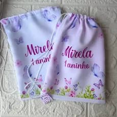 10 Mochilinhas Sacochilas Sacolinha Surpresa Personalizada Jardim Encantado