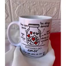Caneca Namorados Potinho de Amor Dia dos Namorados