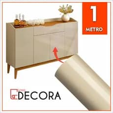 1 Metro X 60 ou 50 cm  Adesivo Bege Laca Leitoso White Off Para Mesas Móveis Decoração Vidro