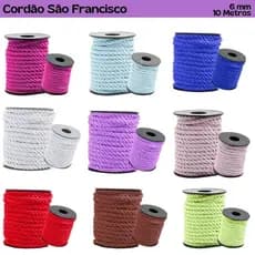 Cordão De São Francisco 6mm -  Cores Diversas  - MGX