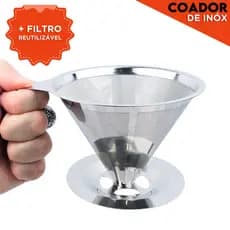 Filtro De Café Coador Inox 103 Grande Reutilizável - UMK
