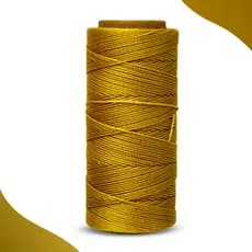 Cordão Encerado 1mm - Fio Cordone Ouro - Com 100 Metros - UMK